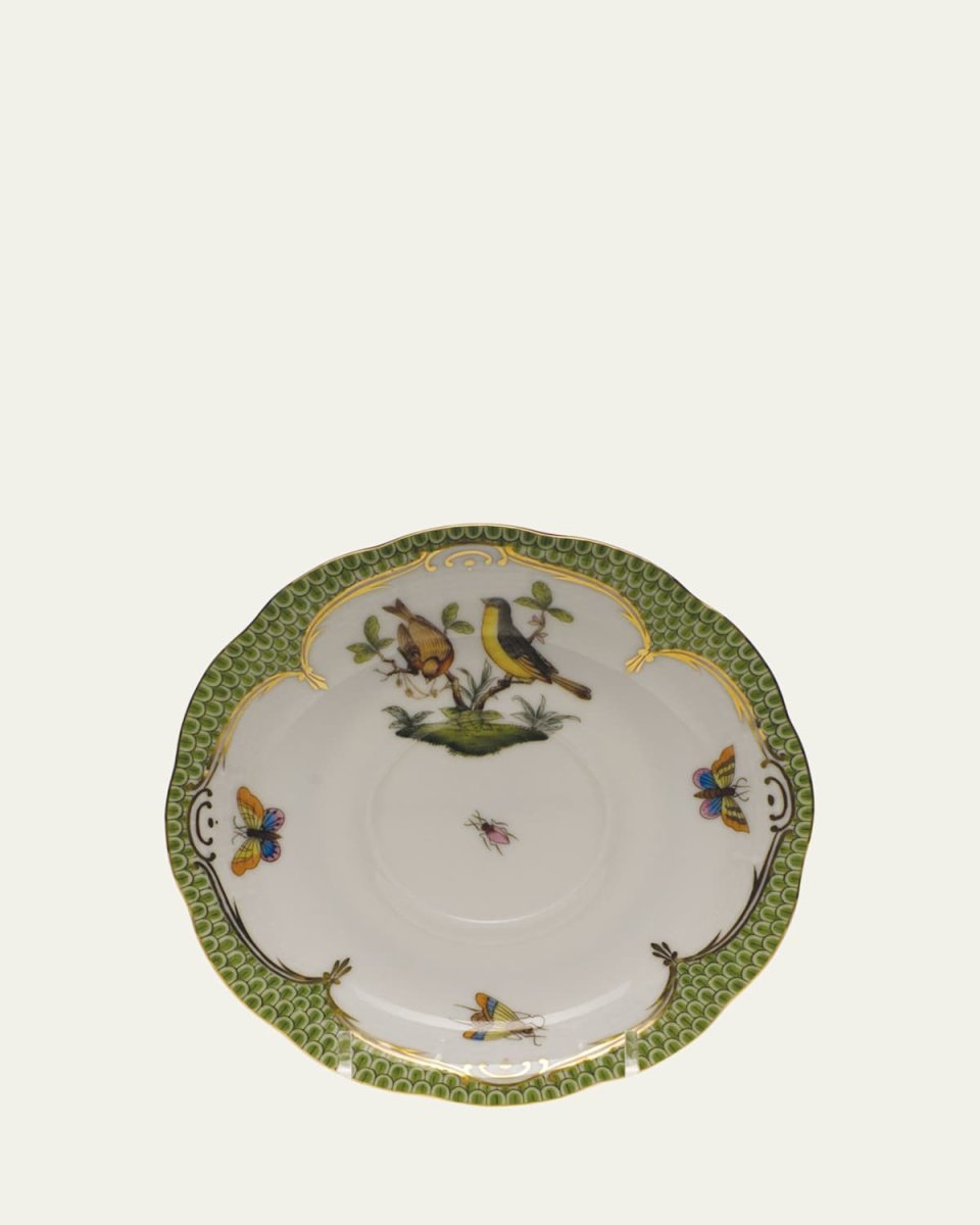 Rothschild Bird Green Motif 07 Tea Saucer